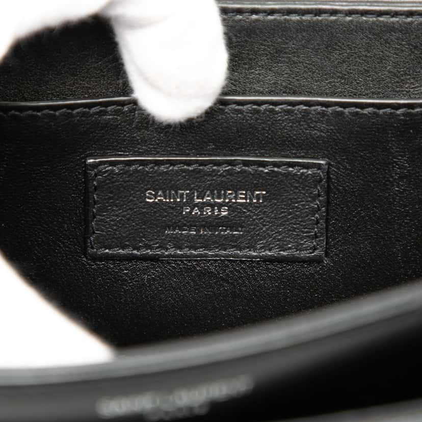 Saint Laurent Medium Calfskin Solferino Satchel In Box Black Leather Very good condition - Box View