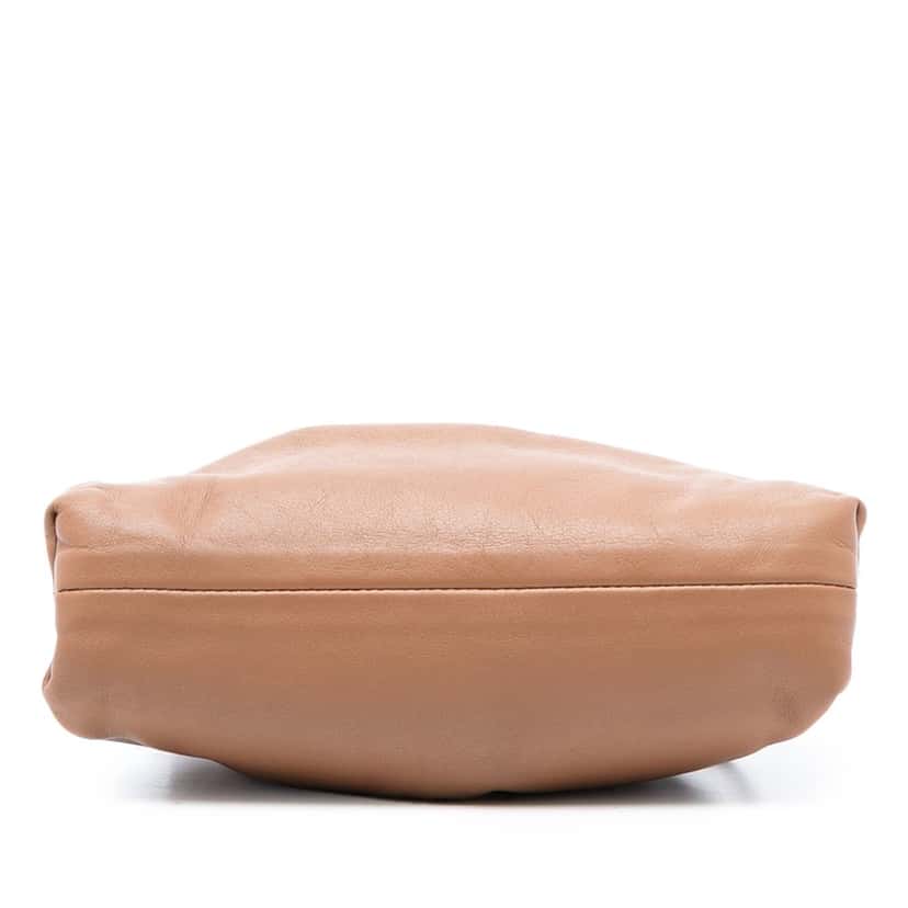 Bottega Veneta Lambskin The Mini Pouch Crossbody Brown Leather Very good condition - Inside View