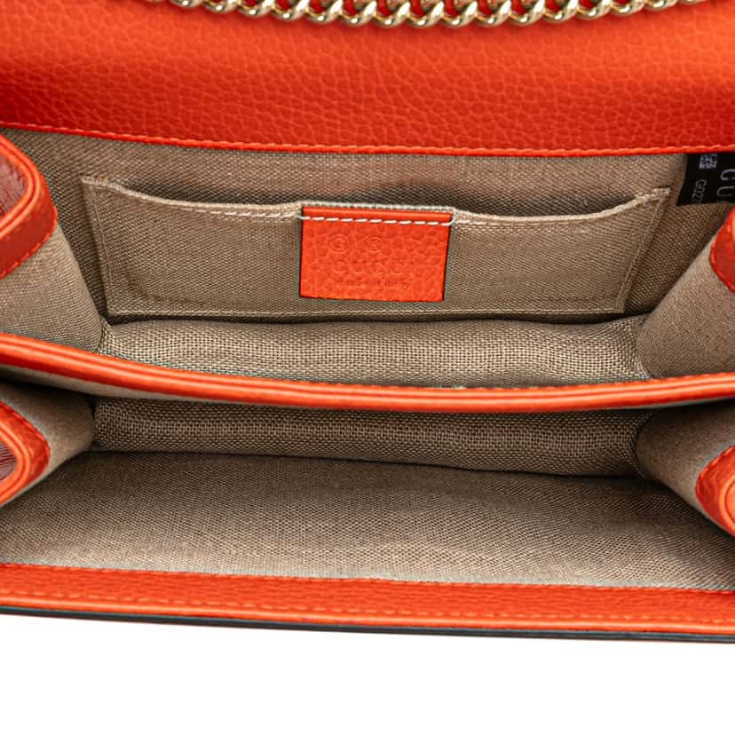 Gucci Small Dollar Calfskin Interlocking G Crossbody Orange Leather Very good condition - Model View