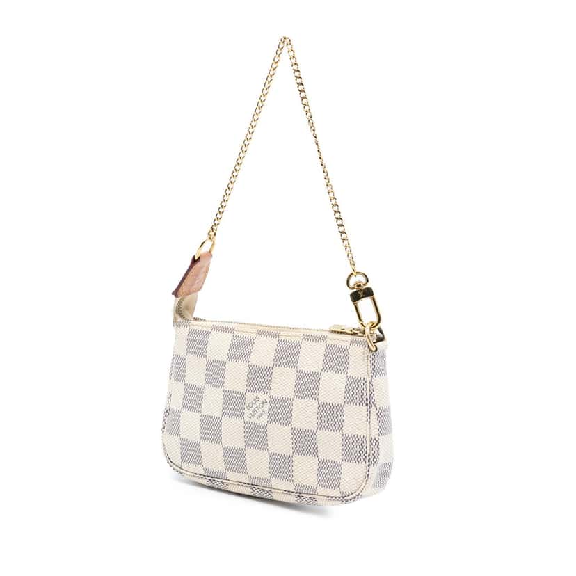 Louis Vuitton Damier Azur Mini Pochette Accessoires White Very good condition - Back View