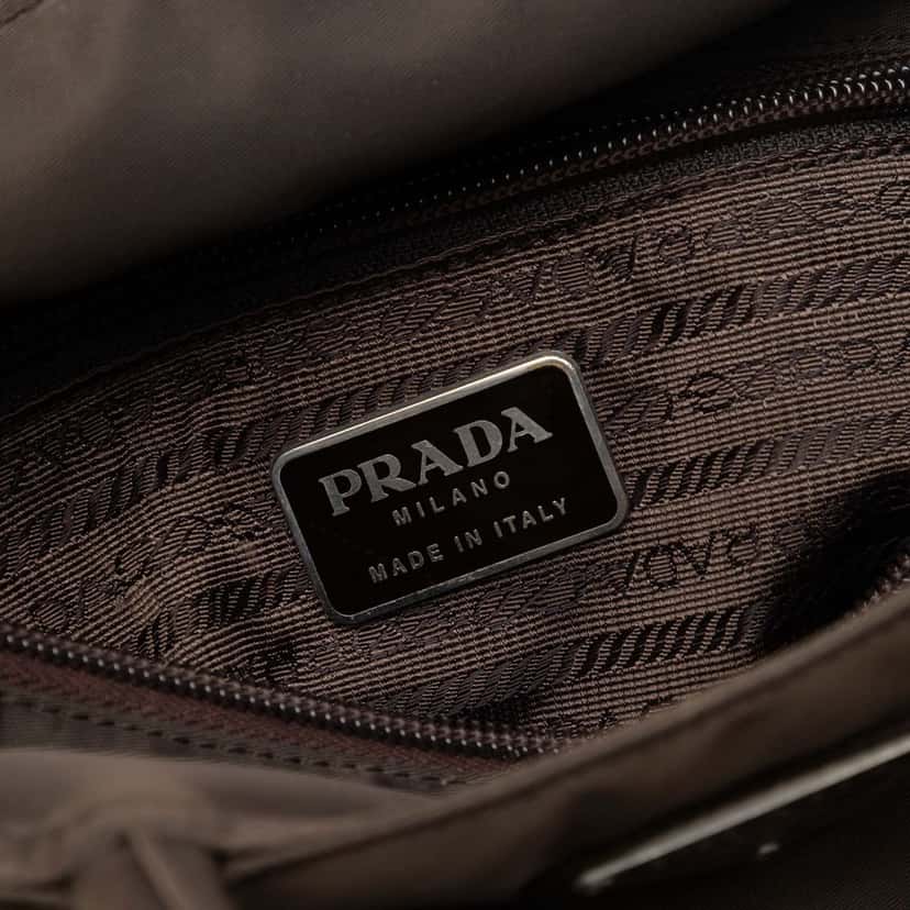 Prada Tessuto Tote Brown Very good condition - Box View