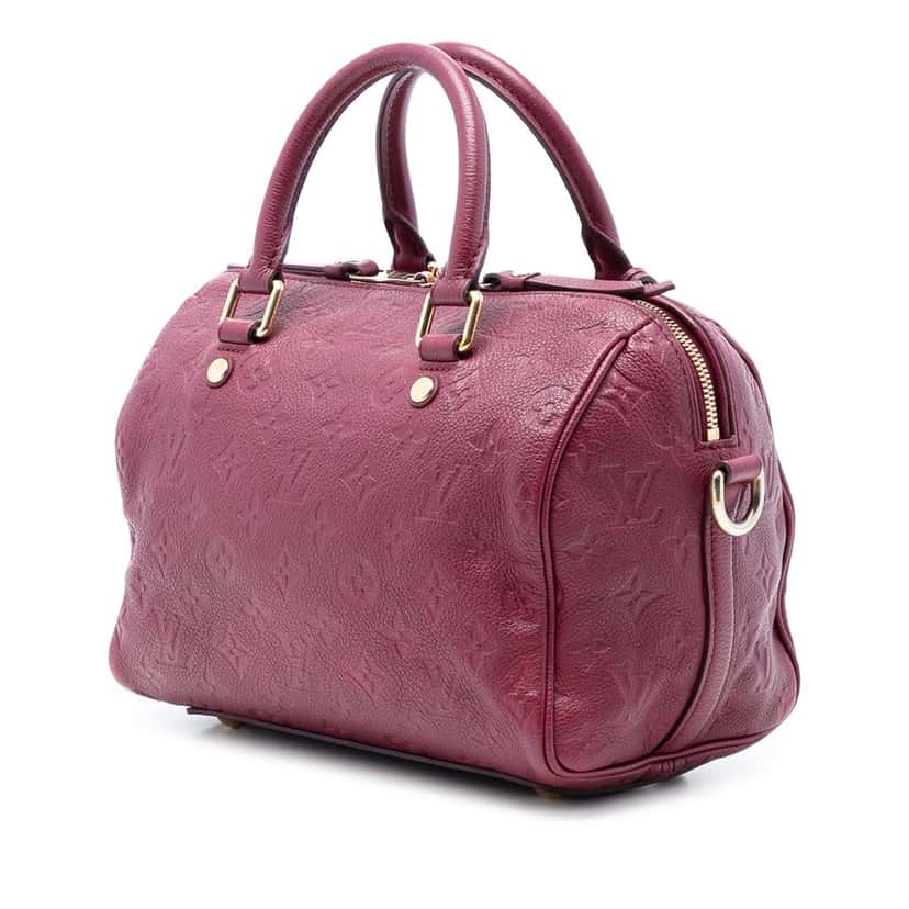 Louis Vuitton Monogram Empreinte Speedy Bandouliere 25 Red Leather Very good condition - Back View