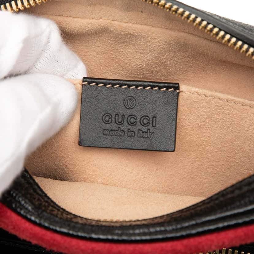 Gucci Small Suede Ophidia Belt Bag Red Leather Very good condition - Box View