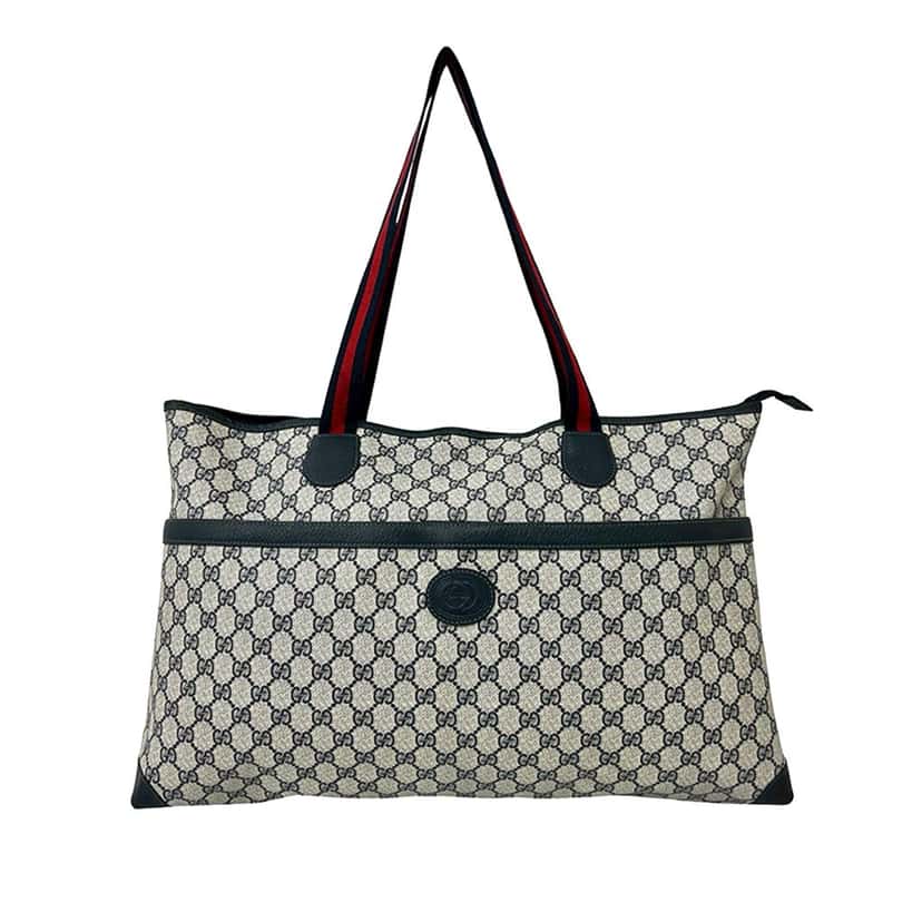 Gucci GG Supreme Web Tote Beige Very good condition - Front View