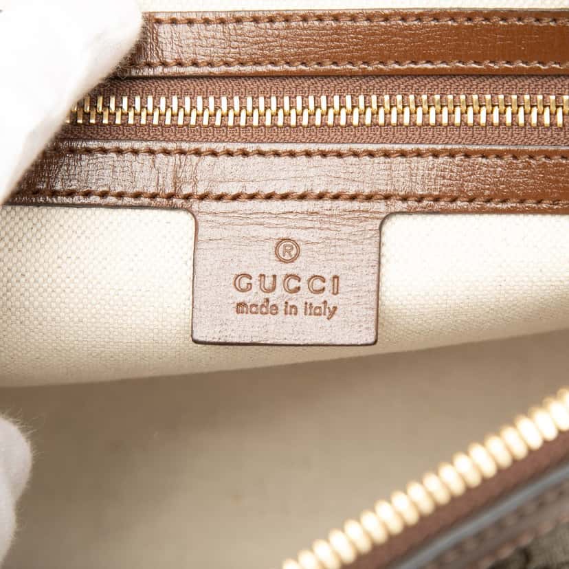 Gucci Small GG Supreme Horsebit 1955 Satchel Beige Very good condition - Box View