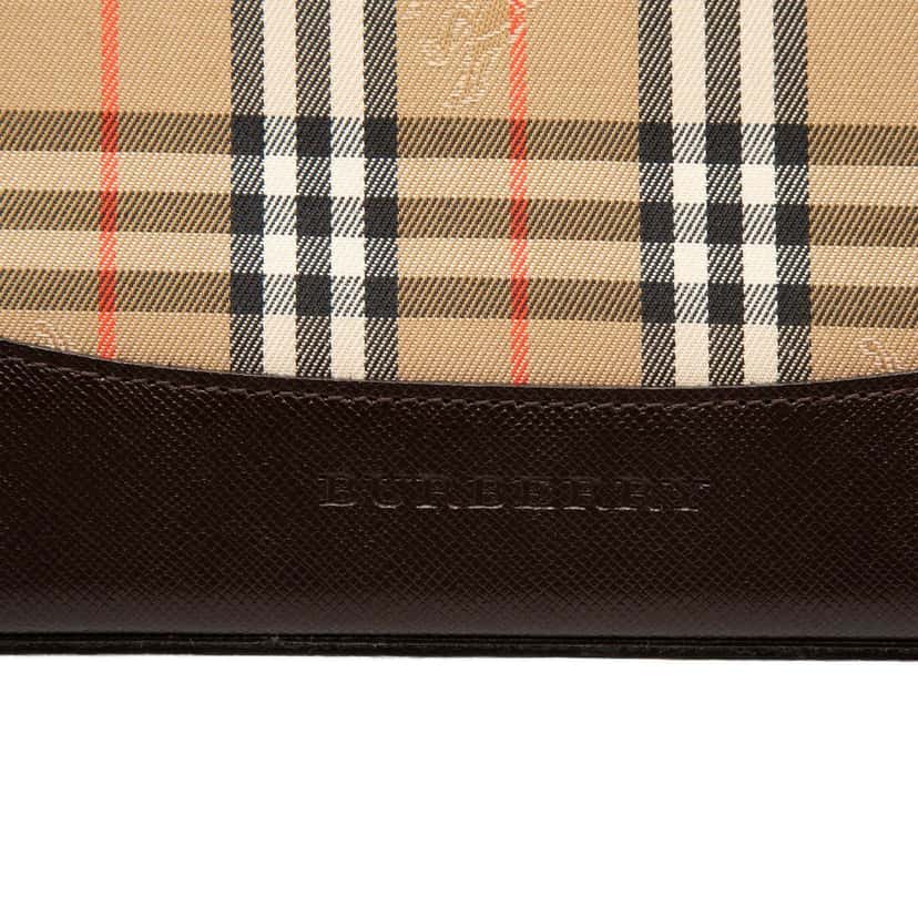 Burberry Haymarket Check Canvas Shoulder Bag Beige Very good condition - Box View