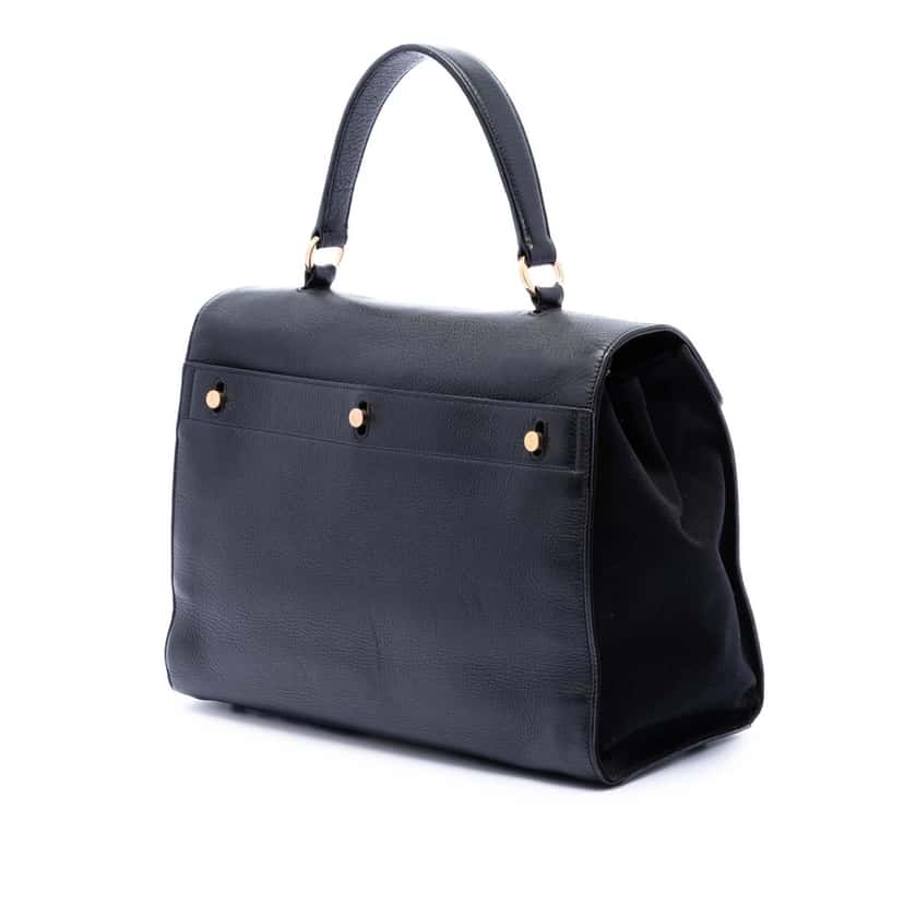 Saint Laurent Medium Leather Muse Two Satchel Black Leather Very good condition - Back View