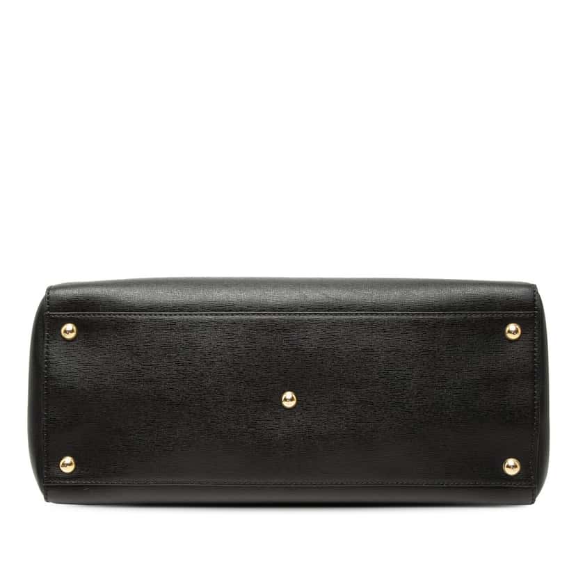 Fendi Medium Leather 2Jours Satchel Black Leather Very good condition - Inside View