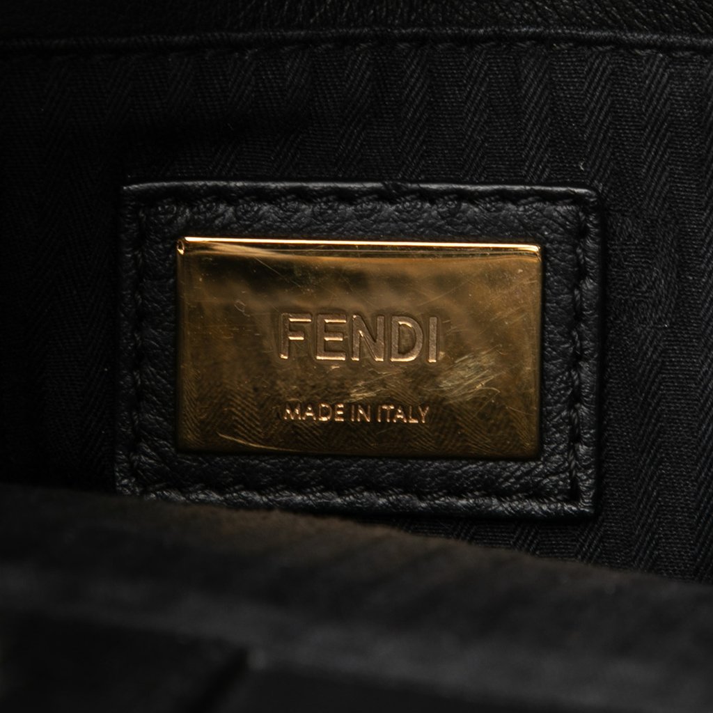 Fendi Medium Leather 2Jours Satchel Black Leather Very good condition - Box View