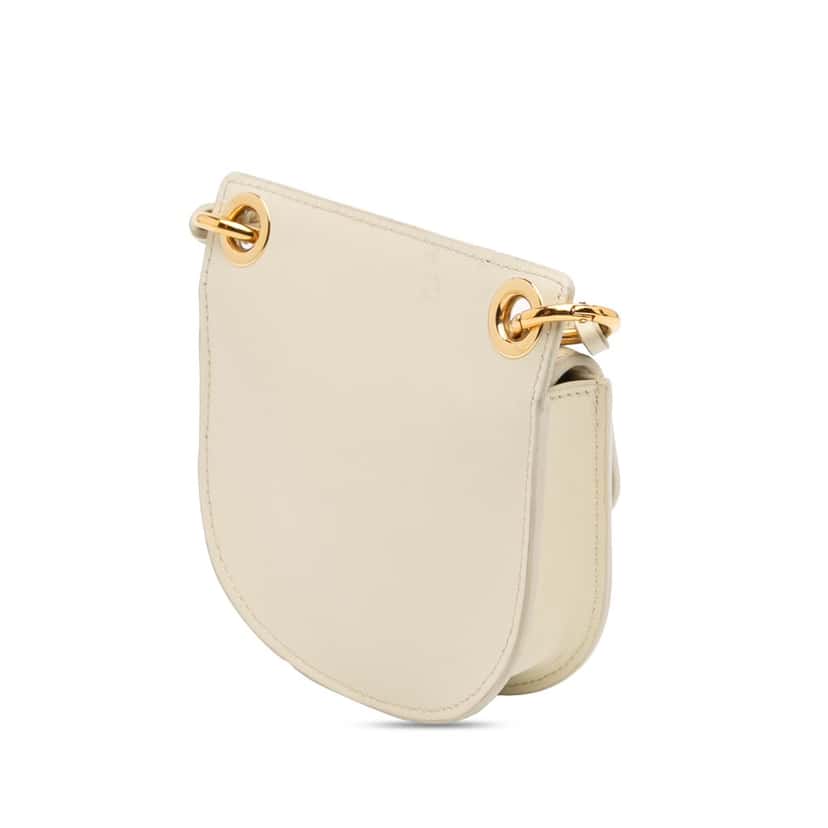 Chloé Mini Leather Tess Crossbody White Leather Very good condition - Back View