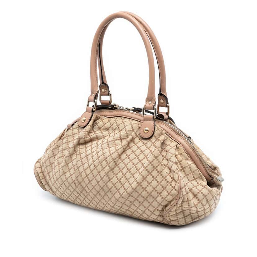 Gucci Diamante Canvas Sukey Satchel Beige Good condition - Back View