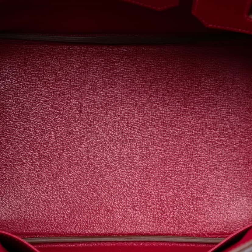 Hermès Tadelakt Ghillies Birkin Retourne 35 Red Leather Very good condition - Model View