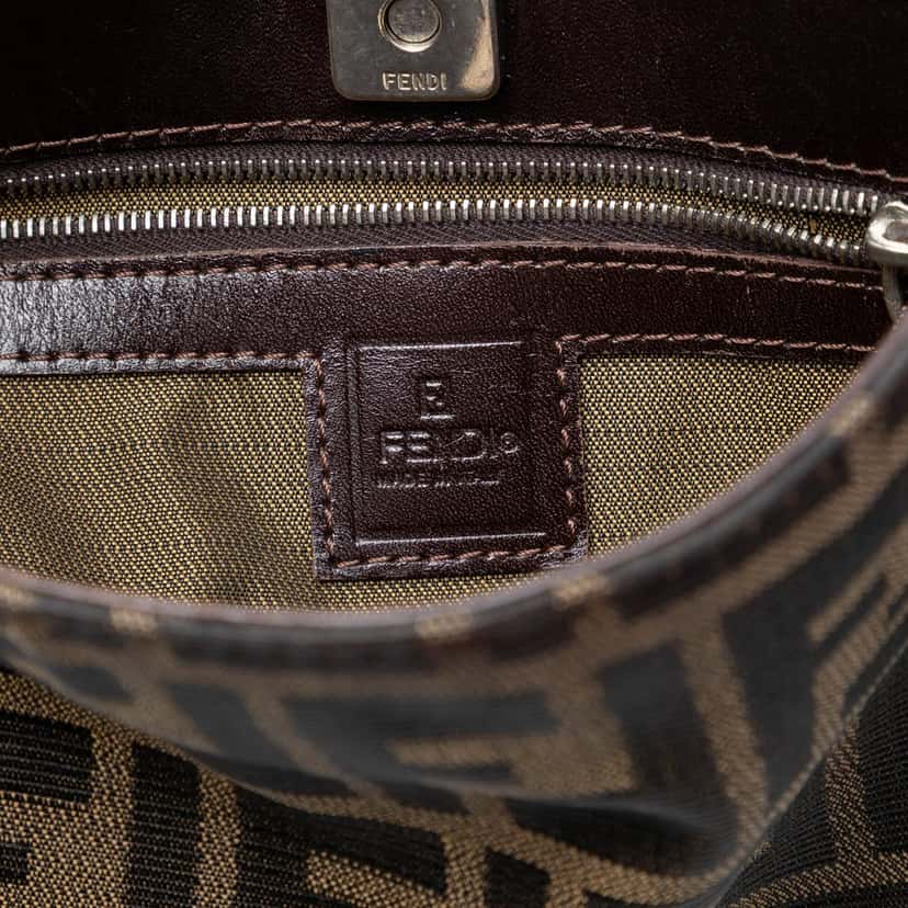 Fendi Zucca Canvas Shoulder Bag Brown Very good condition - Box View