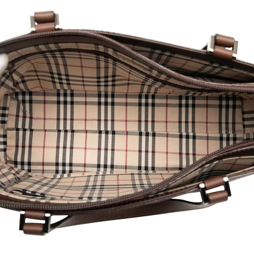 Burberry Leather Handbag Brown Leather Very good condition - Model View