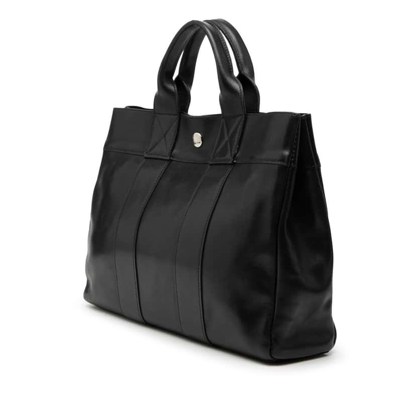 Hermès Box Calf Fourre Tout PM Black Leather Very good condition - Back View