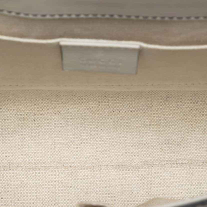Gucci Medium Guccissima Emily Shoulder Bag White Leather Very good condition - Model View