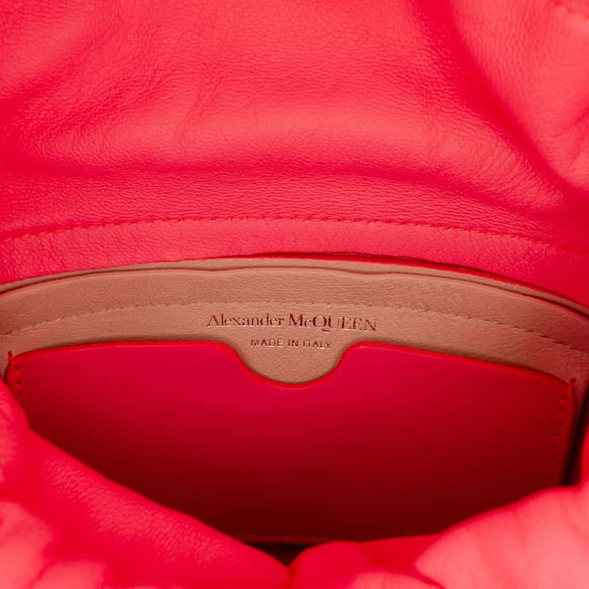 Alexander McQueen Calfskin The Soft Curve Bucket Bag Pink Leather Very good condition - Box View