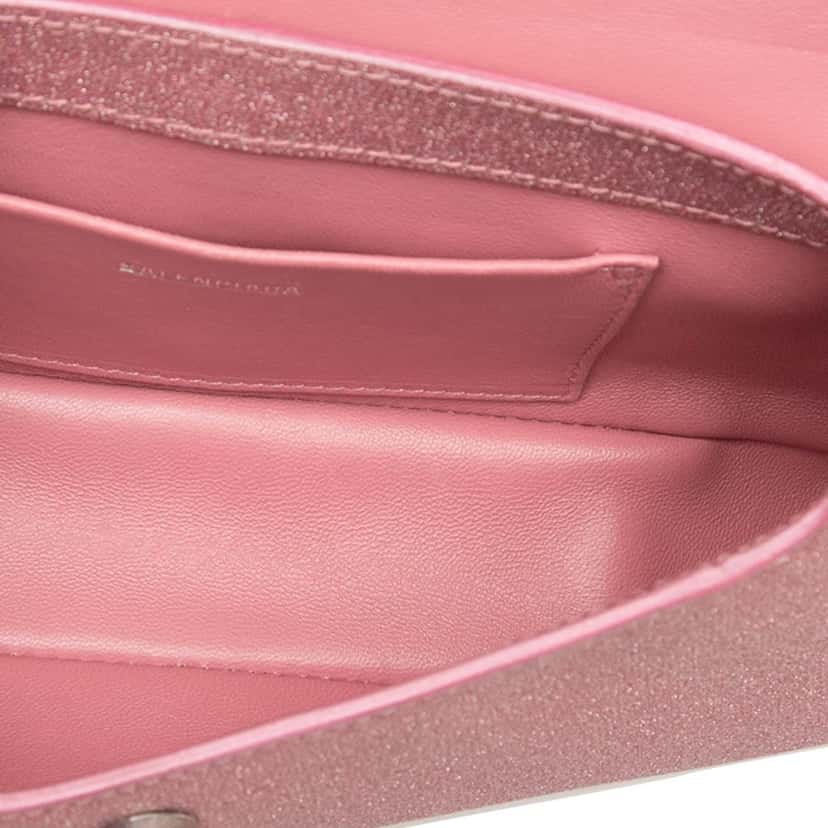 Balenciaga Small Glitter Fabric XX Flap Pink Very good condition - Model View