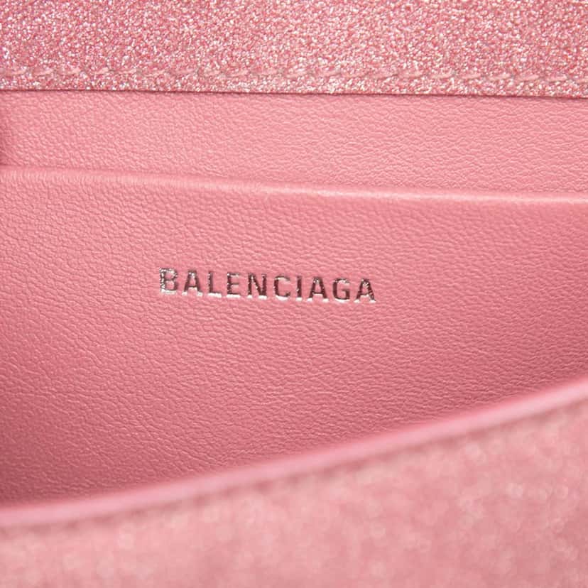 Balenciaga Small Glitter Fabric XX Flap Pink Very good condition - Box View