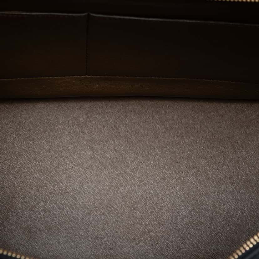 Celine Medium Tricolor Calfskin and Suede Trapeze Satchel Black Leather Very good condition - Model View