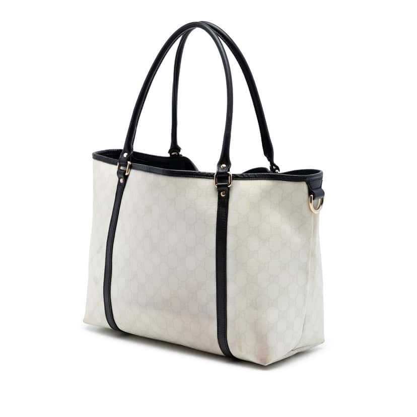 Gucci Medium GG Supreme Joy Tote White Good condition - Back View