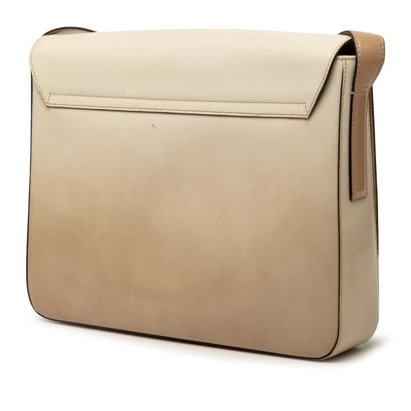 Prada Spazzolato Leather Crossbody Beige Leather Very good condition - Back View