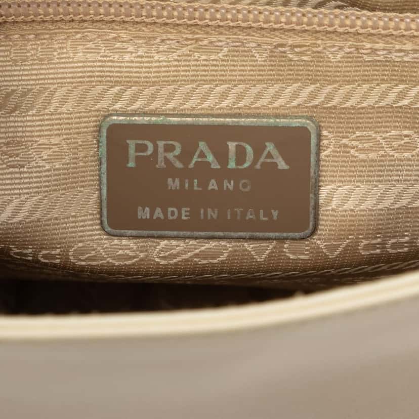 Prada Spazzolato Leather Crossbody Beige Leather Very good condition - Box View