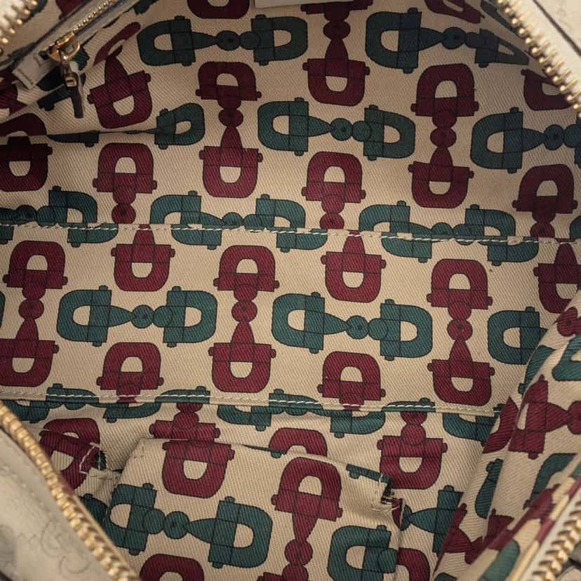 Gucci Guccissima Bamboo Dialux Pop Satchel Beige Leather Very good condition - Model View