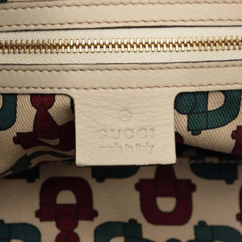 Gucci Guccissima Bamboo Dialux Pop Satchel Beige Leather Very good condition - Box View