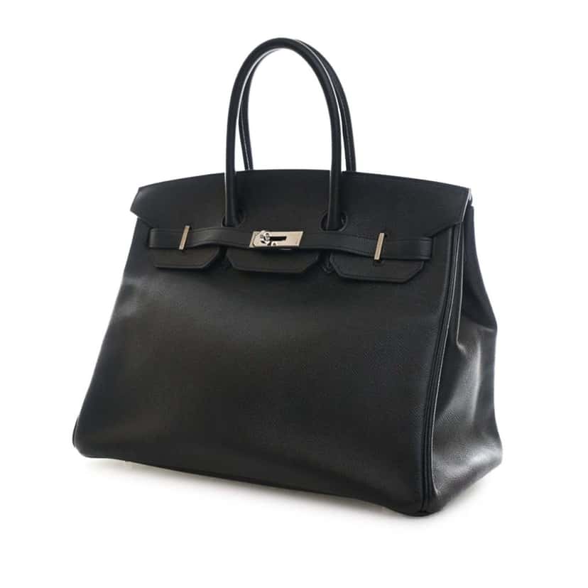 Hermès Epsom Birkin Retourne 35 Black Leather Very good condition - Back View