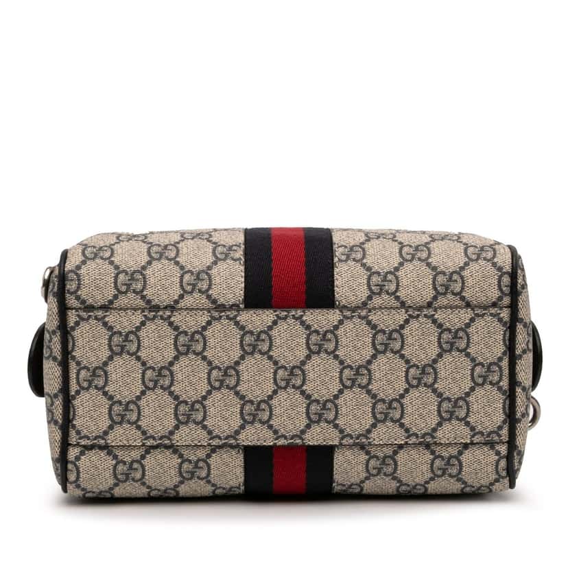 Gucci Mini GG Supreme Ophidia Web Satchel Beige Very good condition - Inside View