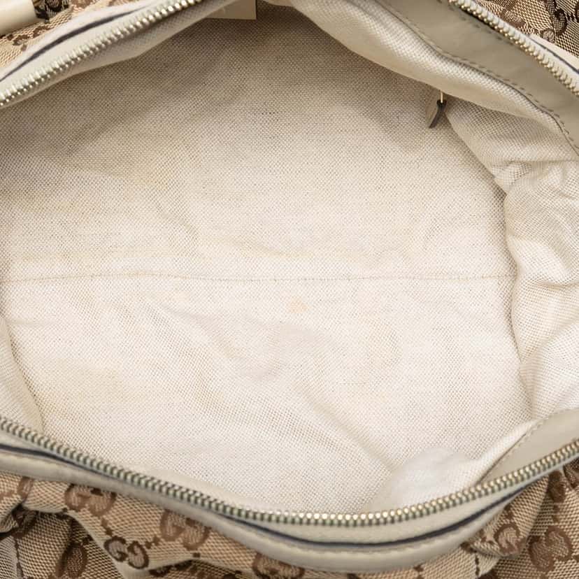 Gucci GG Canvas Sukey Satchel Beige Very good condition - Model View