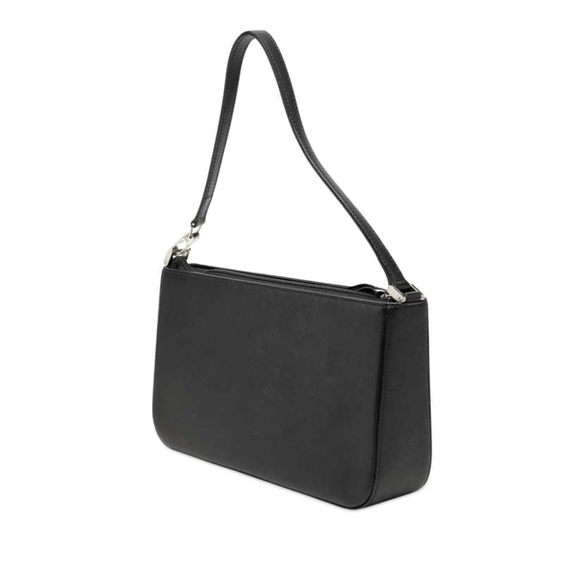 Burberry Leather Shoulder Bag Black Leather Never worn, with tag - Back View