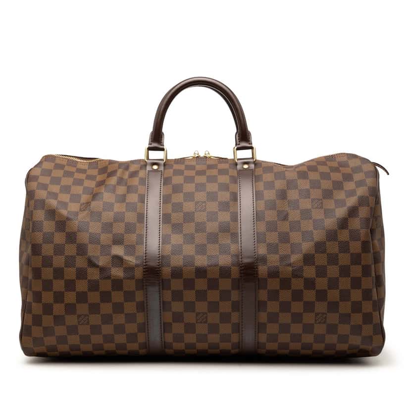 Louis Vuitton Damier Ebene Keepall 50 Brown Very good condition - Front View