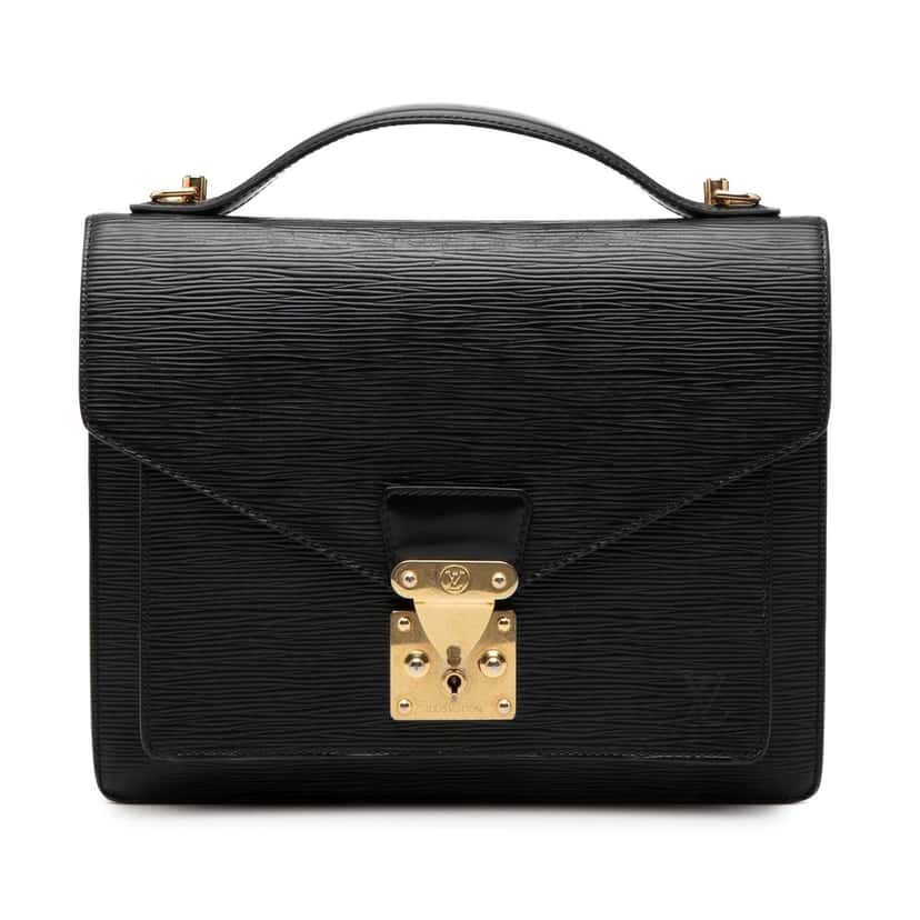 Louis Vuitton Epi Monceau 28 Black Leather Very good condition - Front View