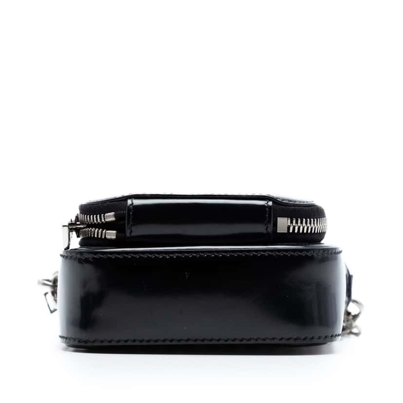 Prada Mini Brushed Leather Phone Pouch Black Leather Very good condition - Inside View
