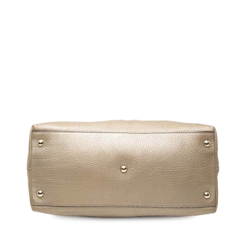 Gucci Small Metallic Leather Soho Working Satchel Gold Leather Very good condition - Inside View