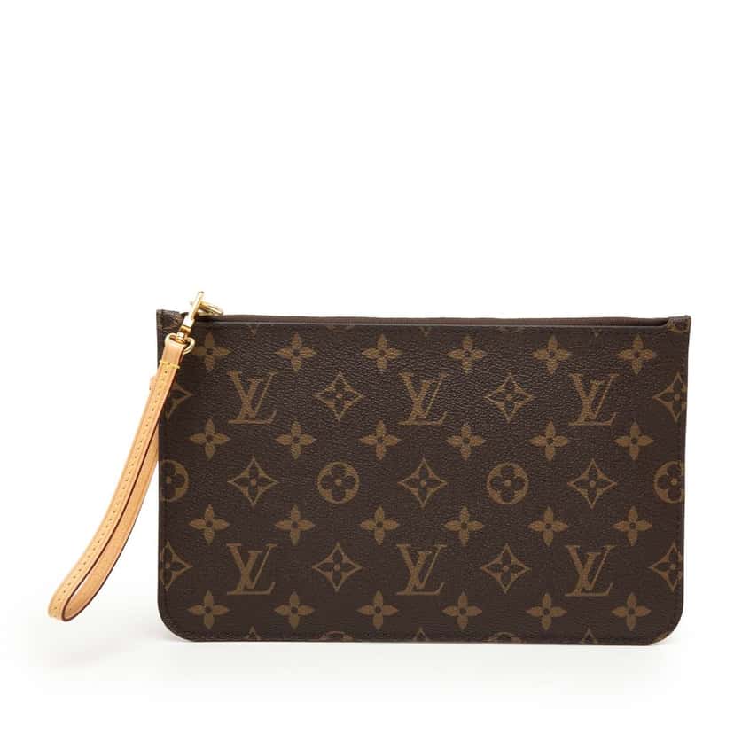 Louis Vuitton Monogram Neverfull MM Pouch Brown Very good condition - Front View