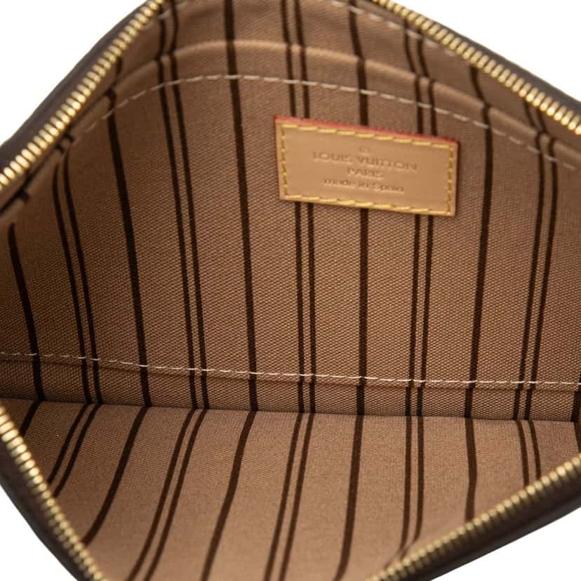 Louis Vuitton Monogram Neverfull MM Pouch Brown Very good condition - Model View