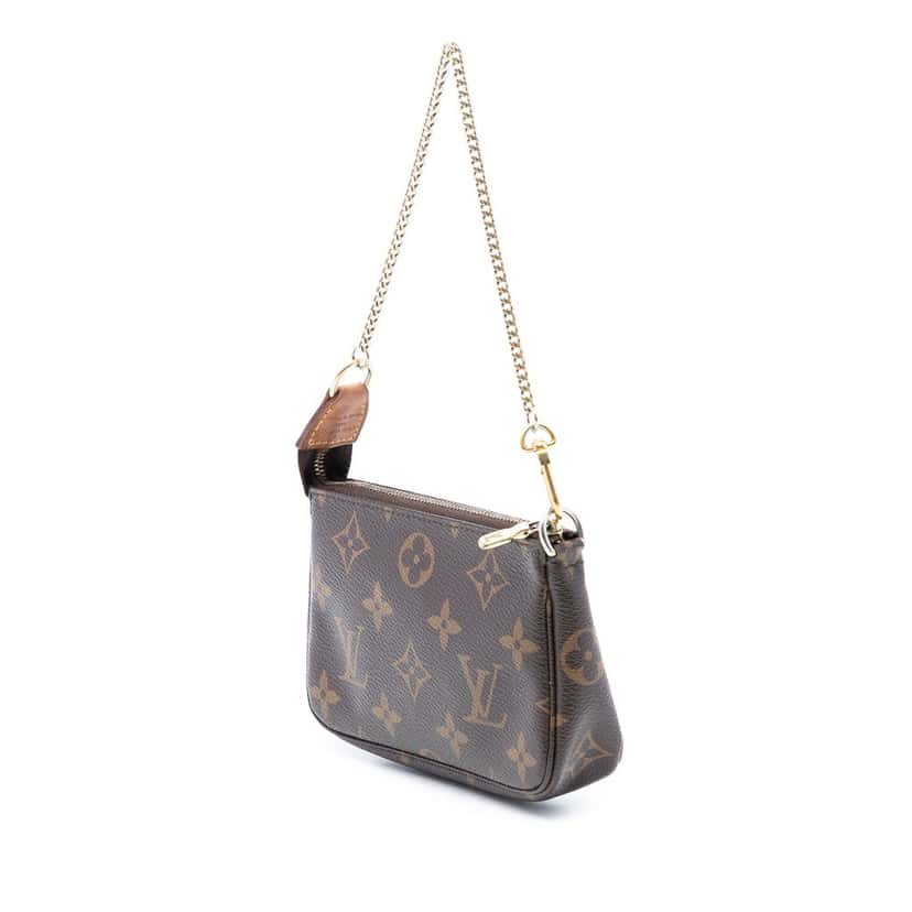 Louis Vuitton Monogram Mini Pochette Accessoires Brown Very good condition - Back View