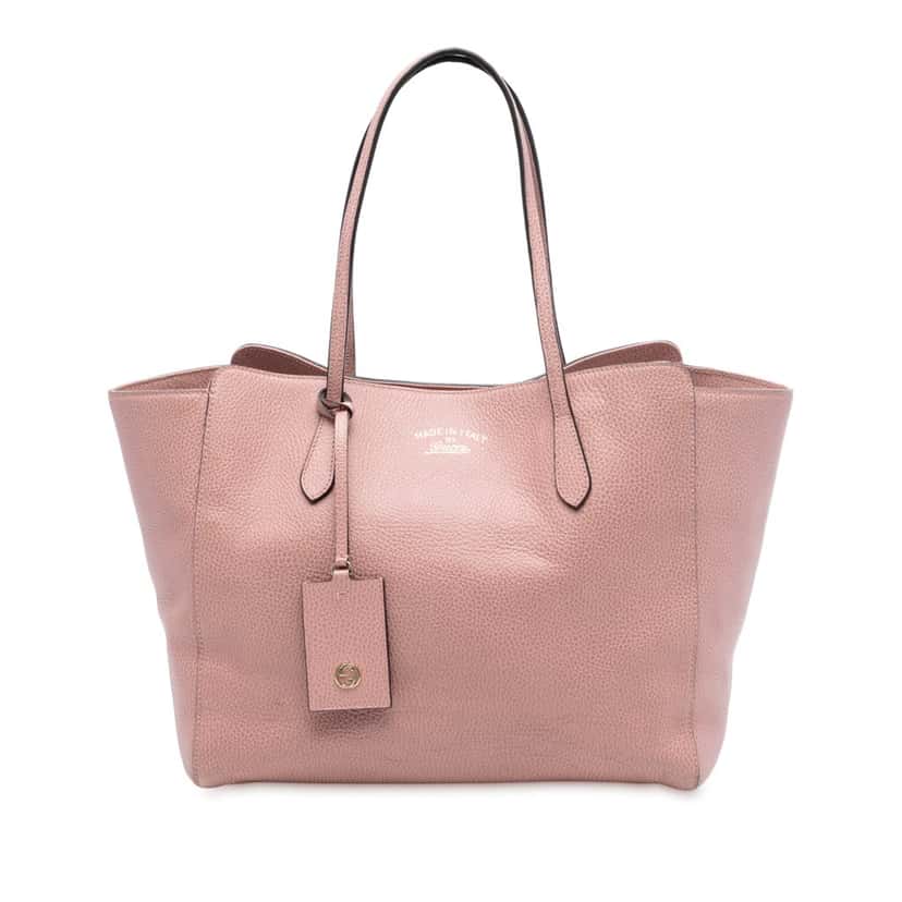 Gucci Medium Leather Swing Tote Pink Leather Very good condition - Front View