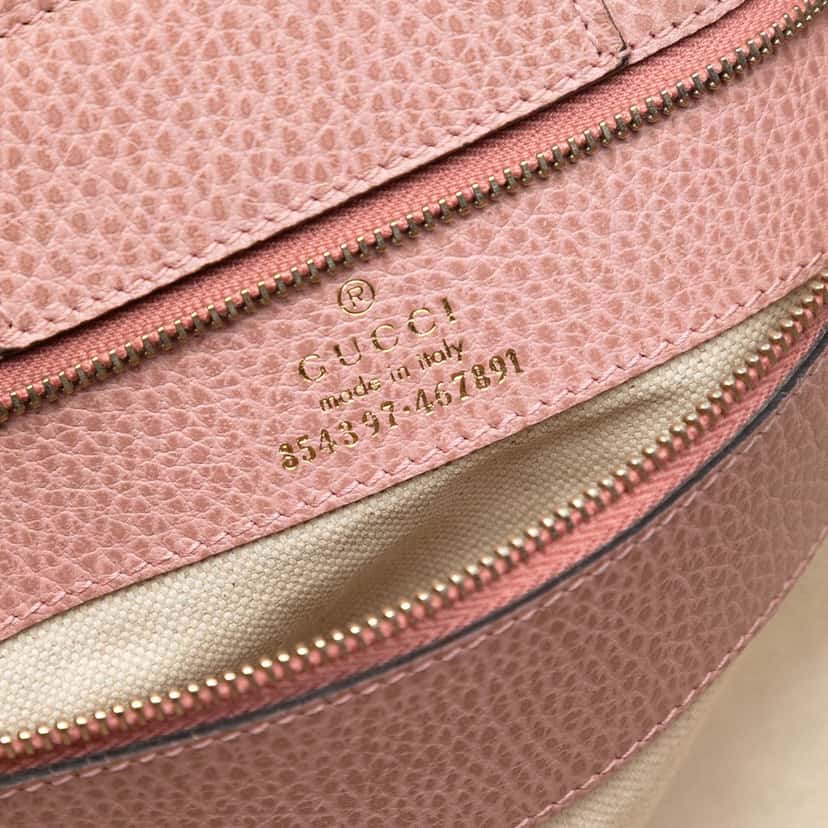 Gucci Medium Leather Swing Tote Pink Leather Very good condition - Box View