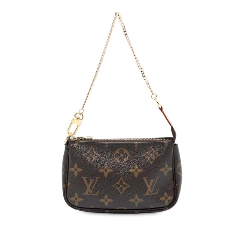 Louis Vuitton Monogram Mini Pochette Accessoires Brown Very good condition - Front View