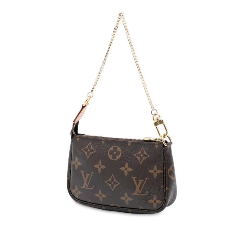 Louis Vuitton Monogram Mini Pochette Accessoires Brown Very good condition - Back View
