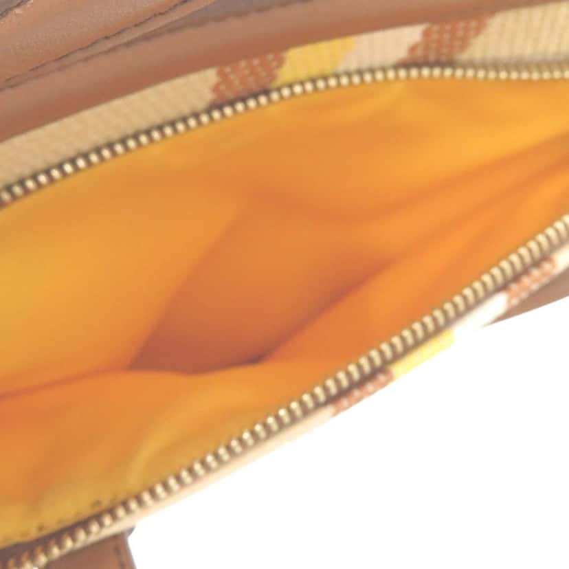 Ferragamo Medium Striped Canvas and Leather Amy Tote Beige Very good condition - Box View