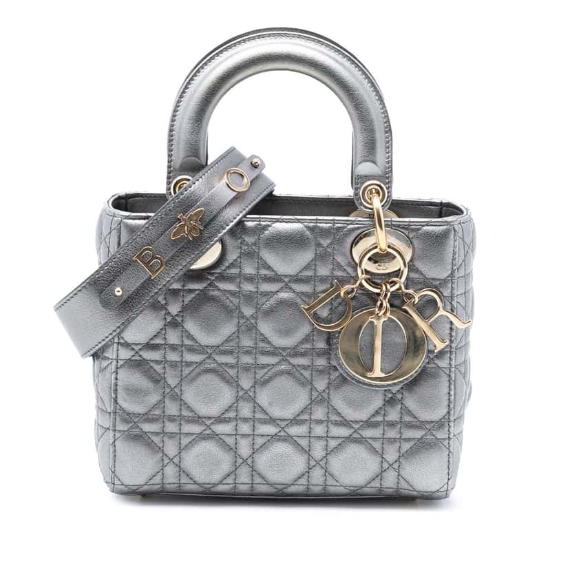 Dior Small Metallic Lambskin Cannage My ABCDior Lady Dior Other Leather Very good condition - Front View