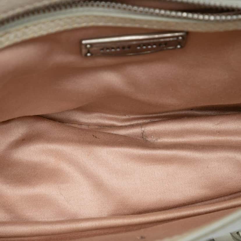 Miu Miu Goatskin Madras Floral Embossed Crossbody White Leather Very good condition - Model View