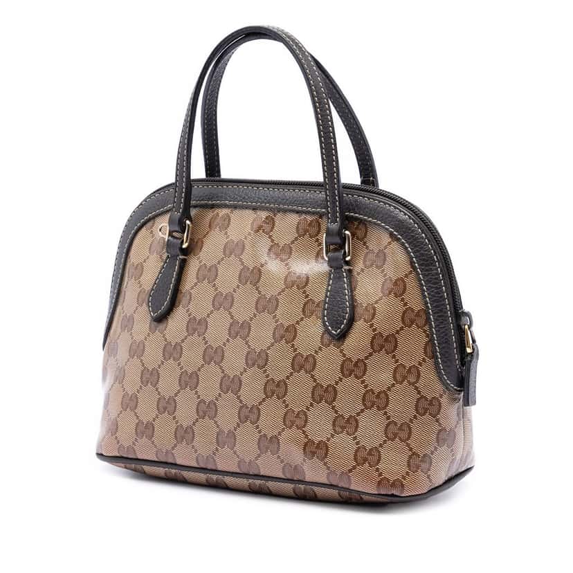 Gucci Mini GG Crystal Dome Satchel Beige Very good condition - Back View