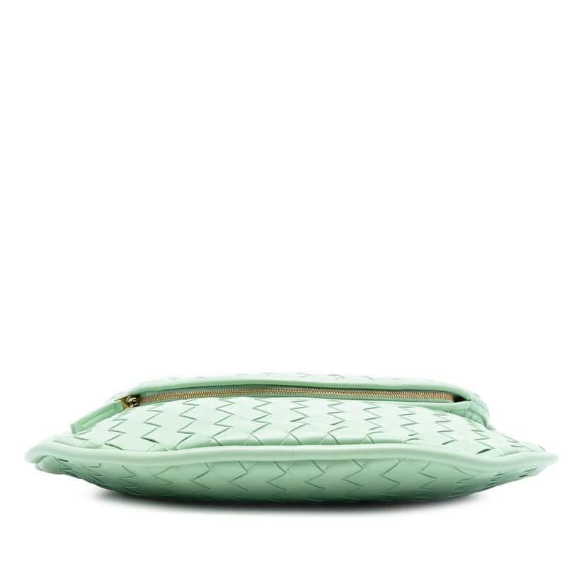 Bottega Veneta Medium Nappa Intrecciato Gemelli Hobo Green Leather Very good condition - Inside View
