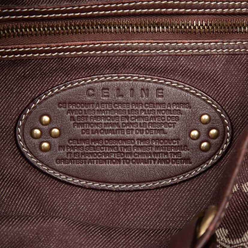 Celine Macadam Denim Tote Red Very good condition - Box View